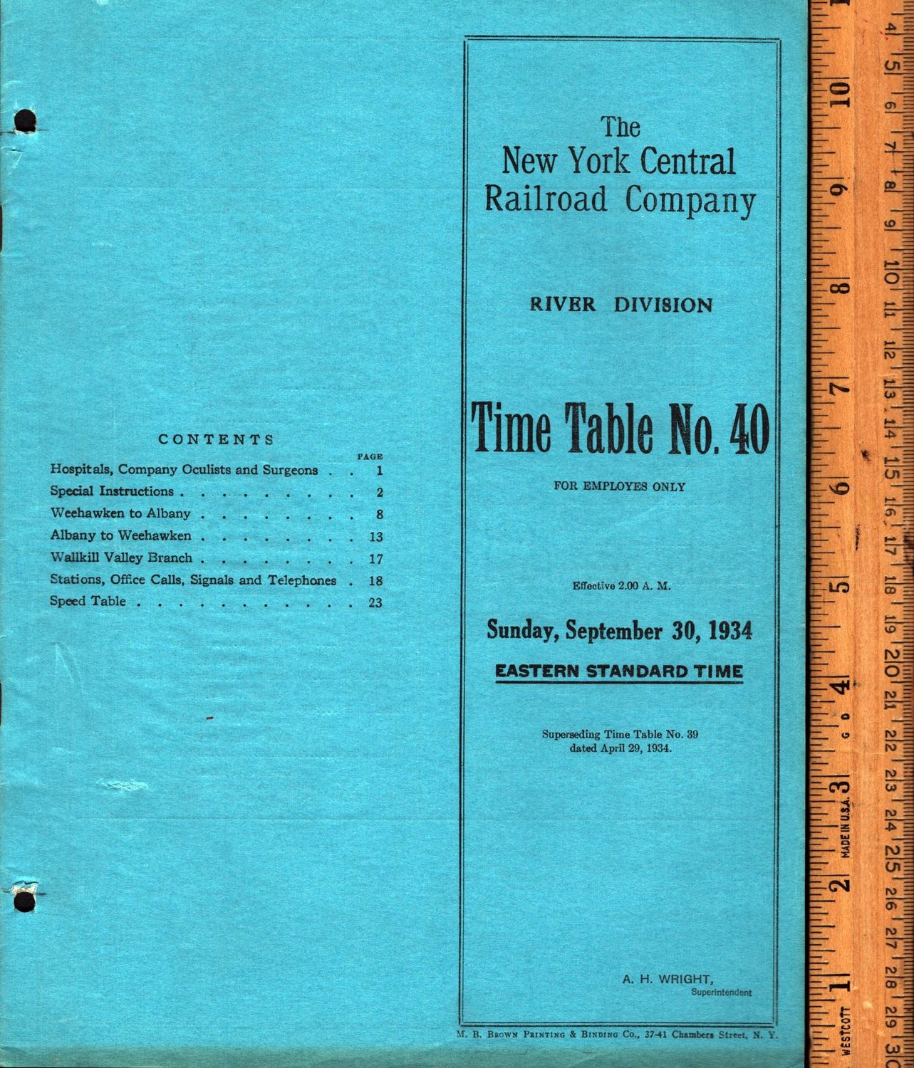 New York Central River Division 1934