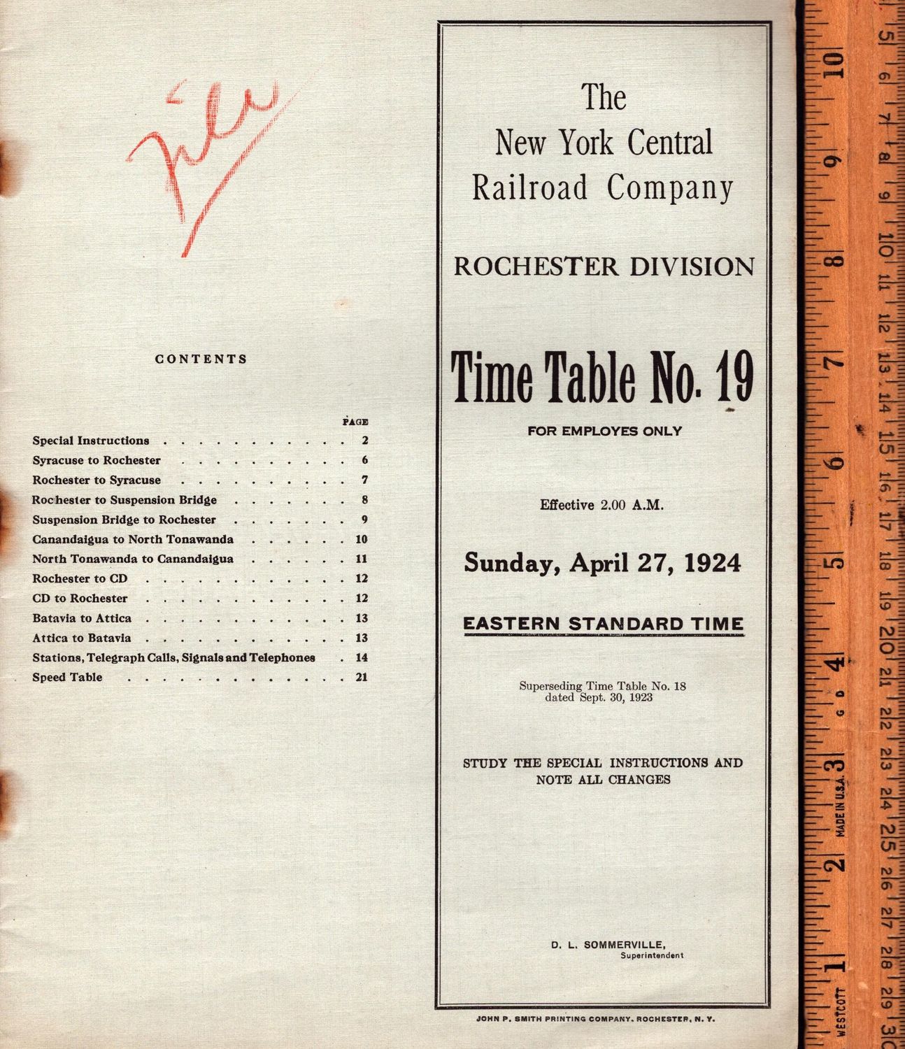 New York Central Rochester Division 1924