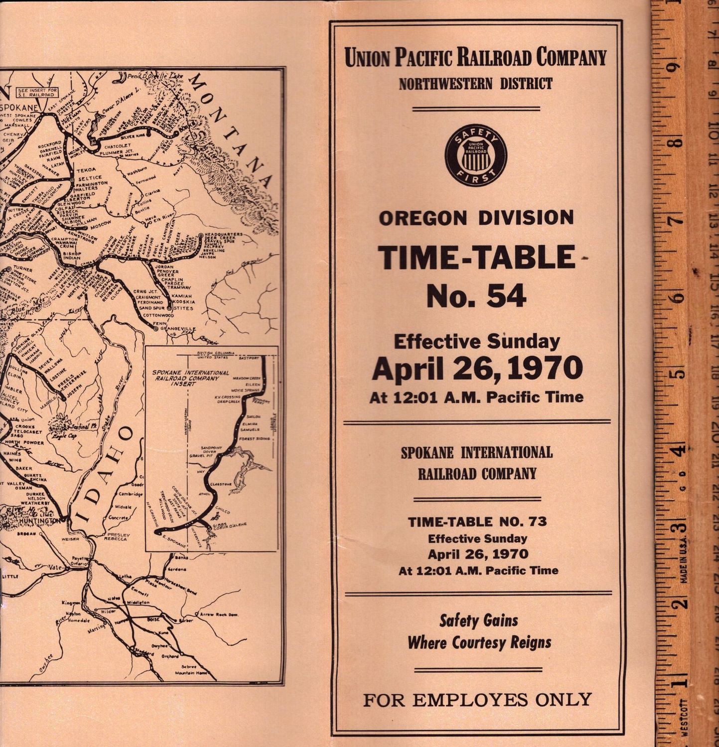 Union Pacific Oregon Division 1970