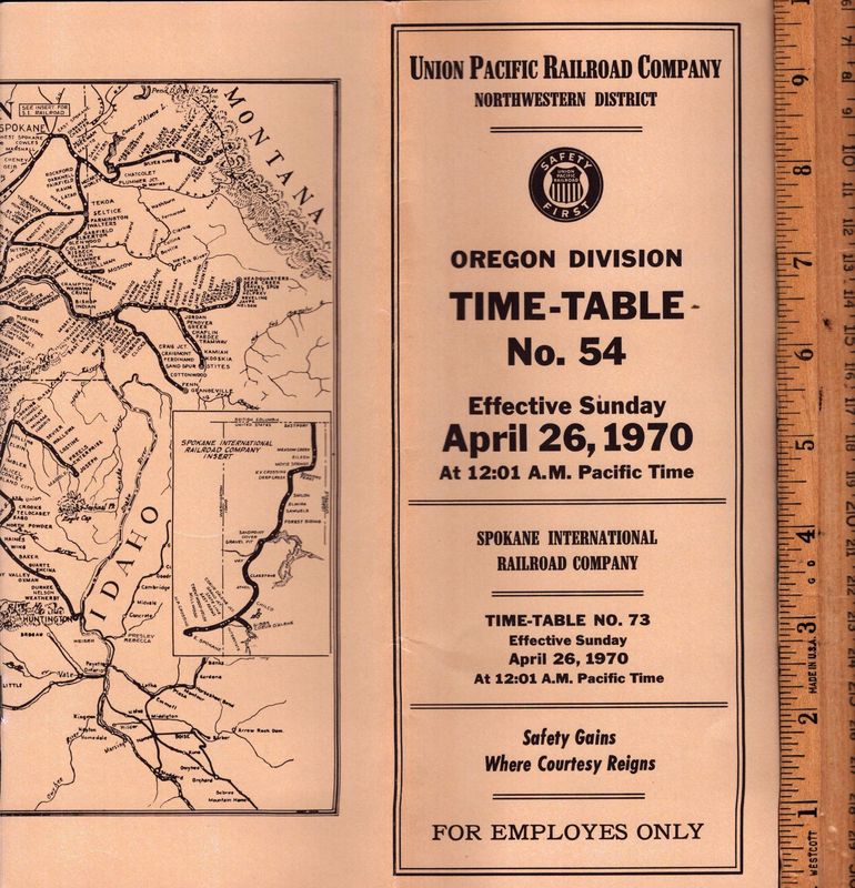 Union Pacific Oregon Division 1970