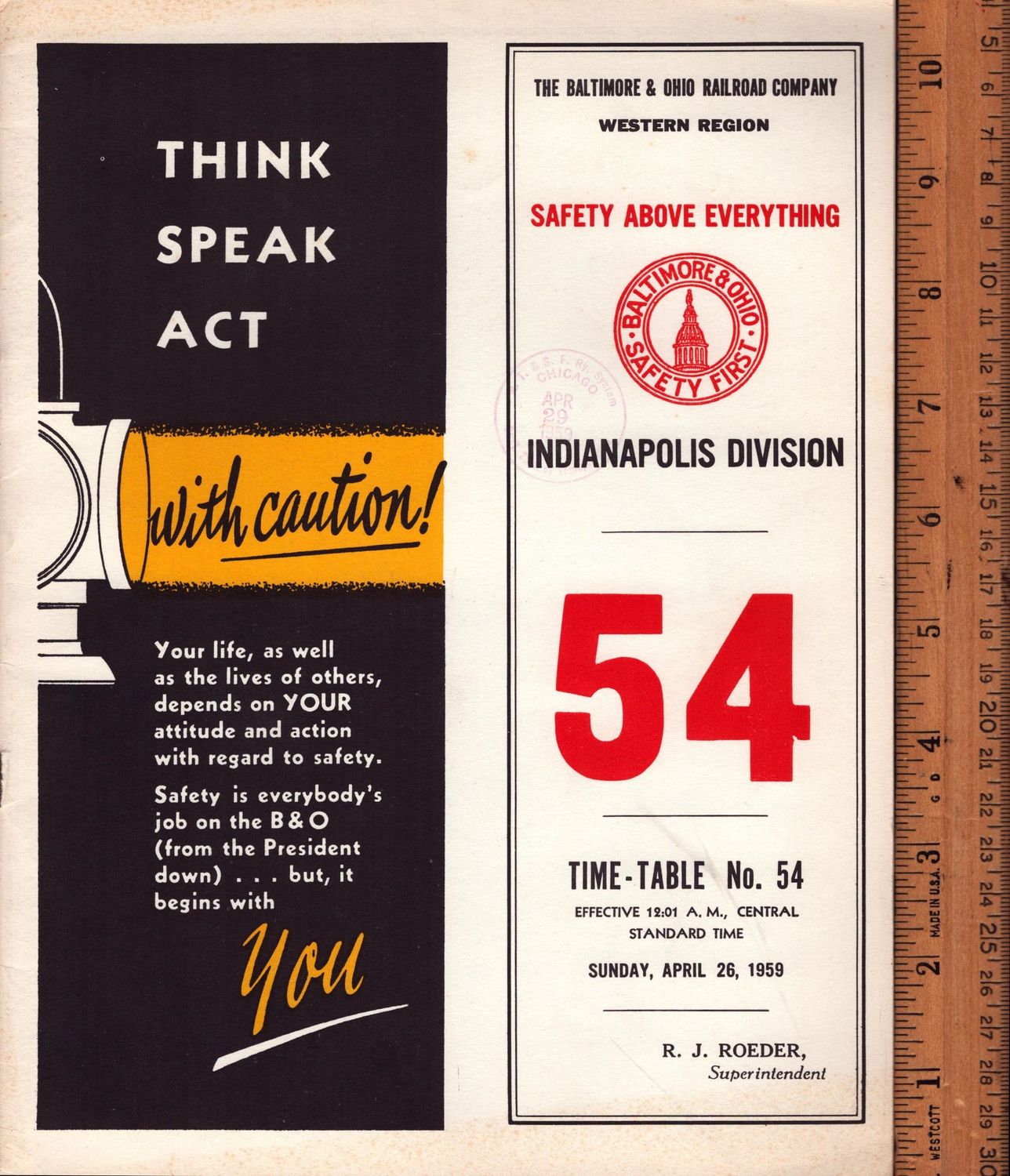 Baltimore & Ohio Indianapolis Division 1959