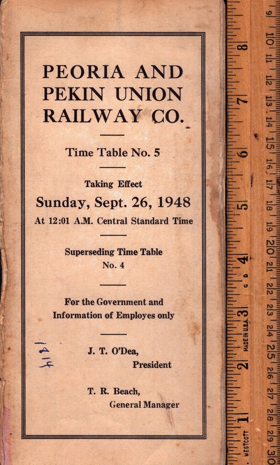 Peoria and Pekin Union Railway 1948
