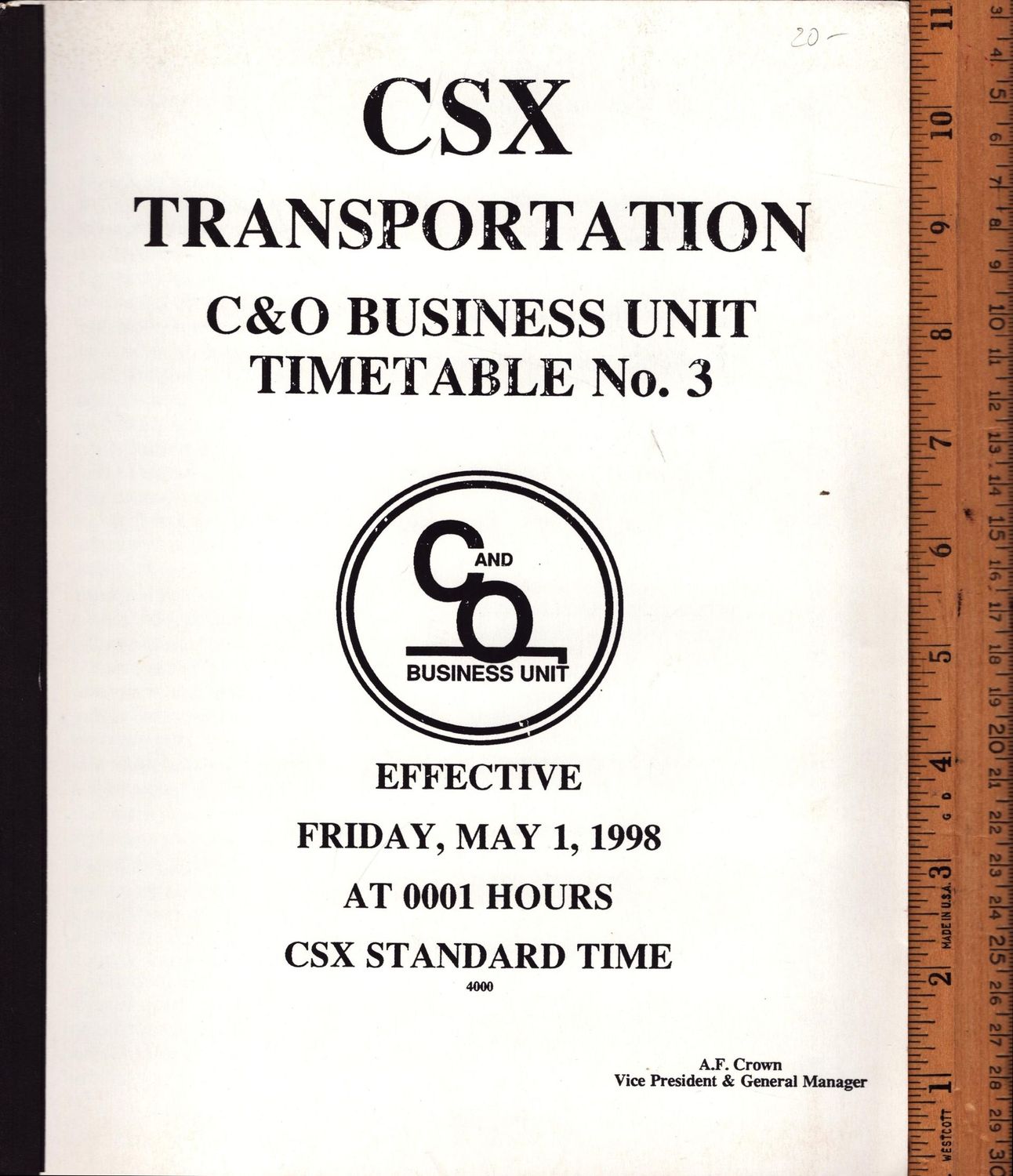 CSX C&O Business Unit 1998