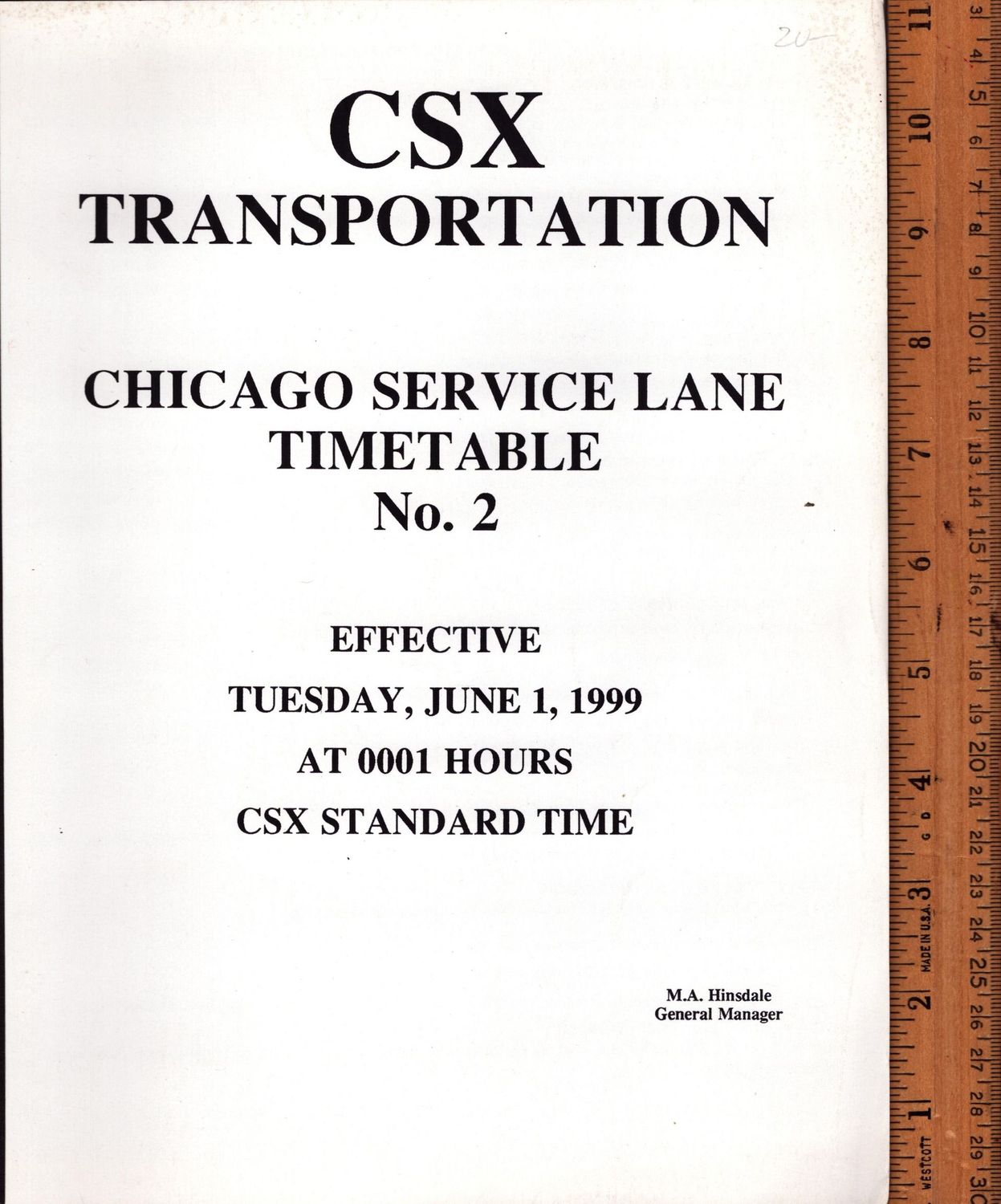 CSX Chicago Service Lane 1999