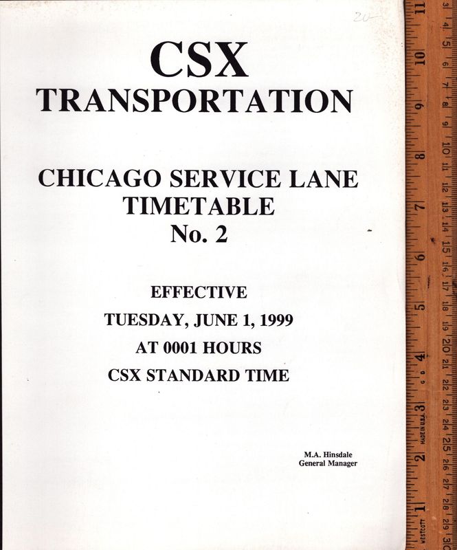 CSX Chicago Service Lane 1999