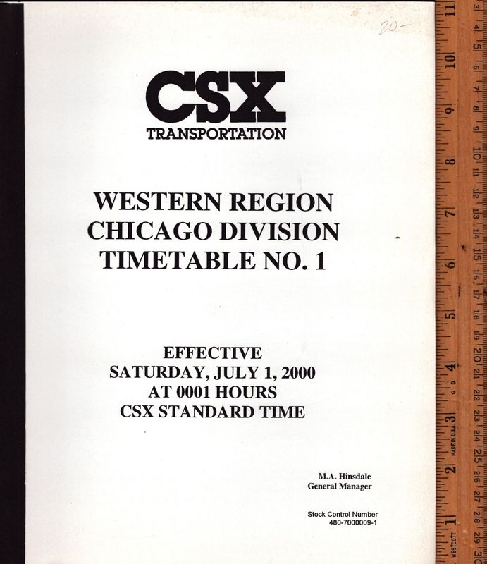 CSX Chicago Division 2000