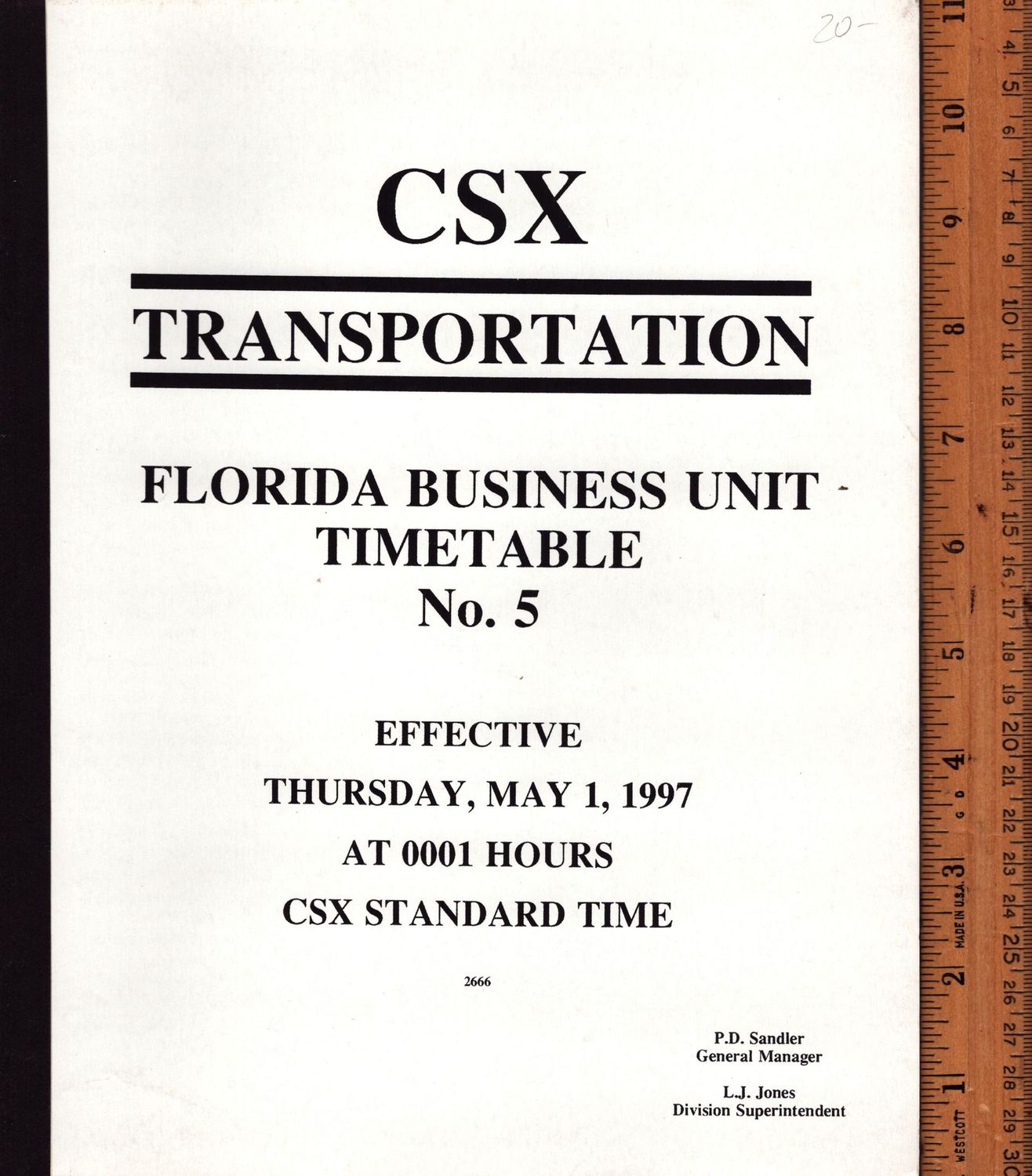 CSX Florida Business Unit 1997