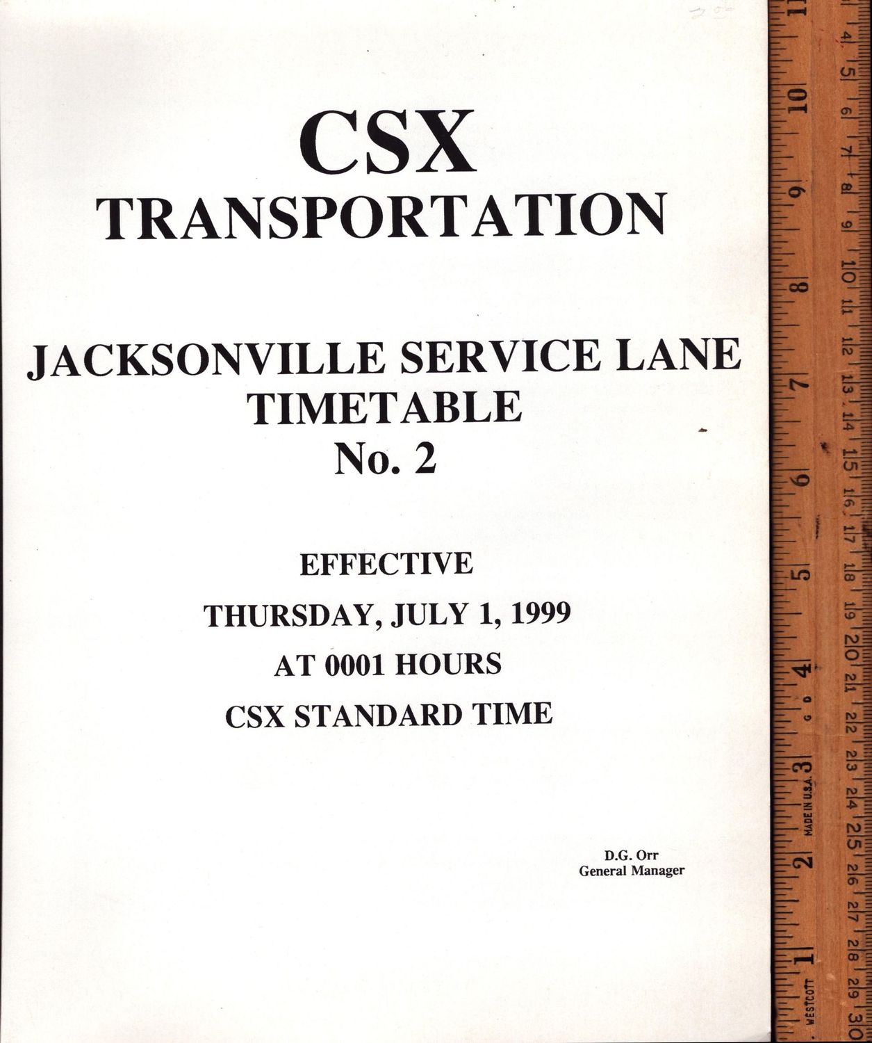 CSX Jacksonville Service Lane 1999