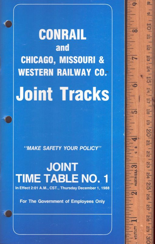 Conrail and Chicago, Missouri & Western 1988