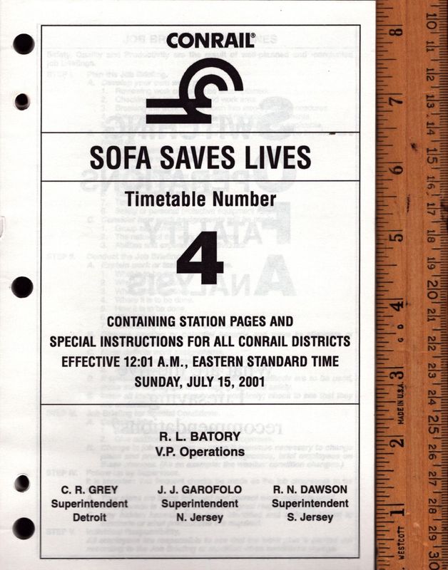Conrail Shared Assets Operations 2001