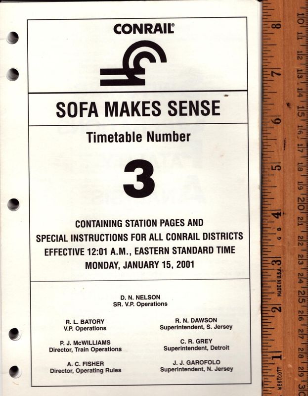Conrail Shared Assets Operations 2001