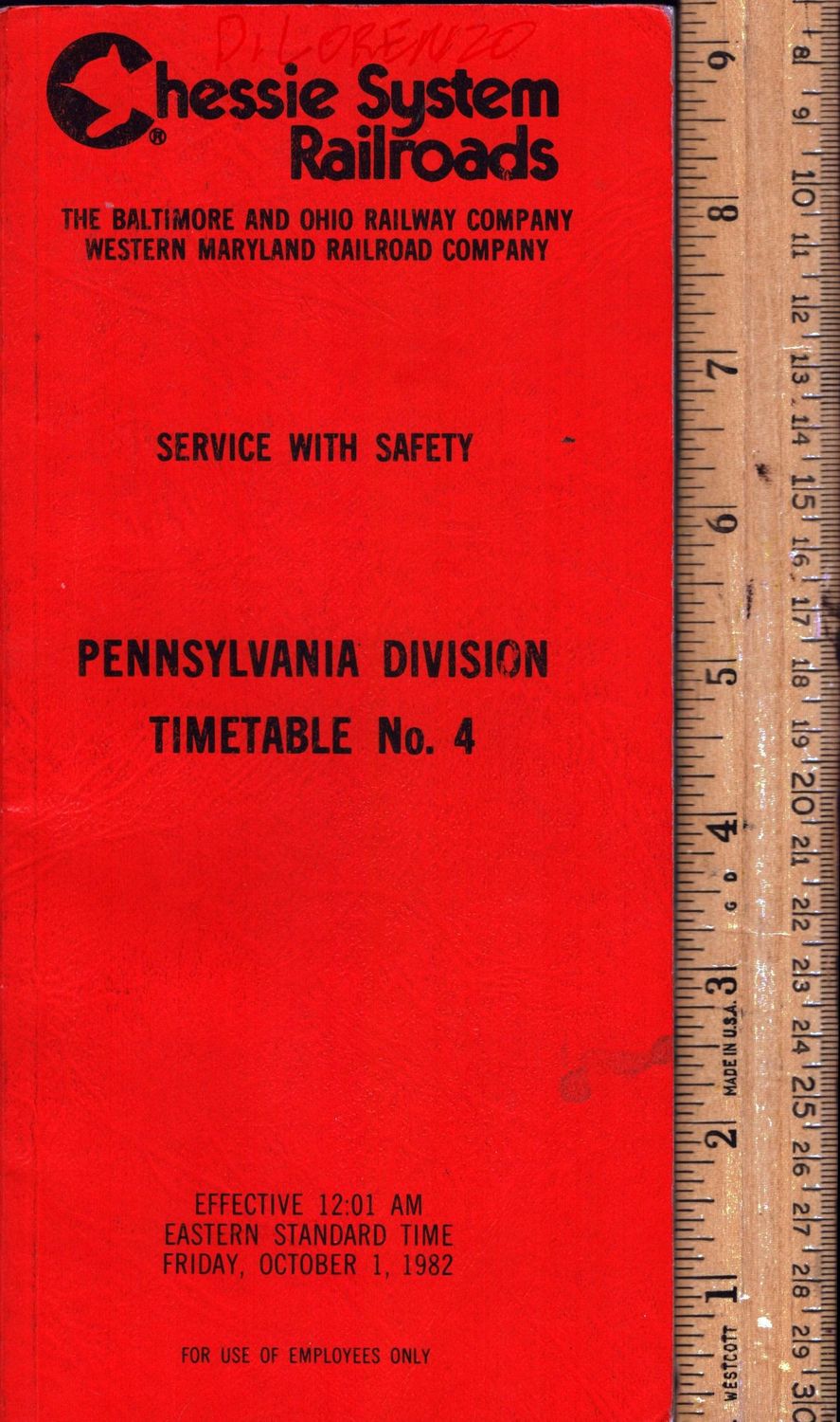 Chessie System Pennsylvania 1982