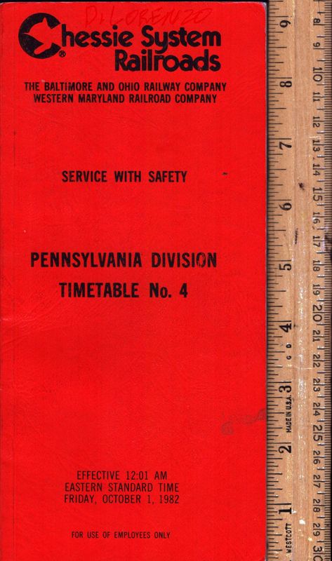 Chessie System Pennsylvania 1982