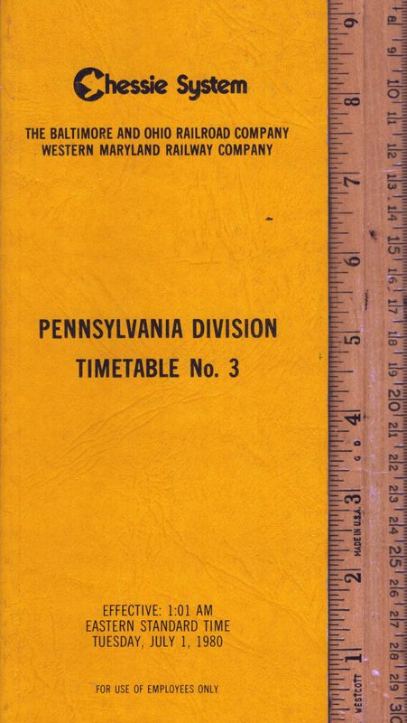 Chessie System Pennsylvania 1980