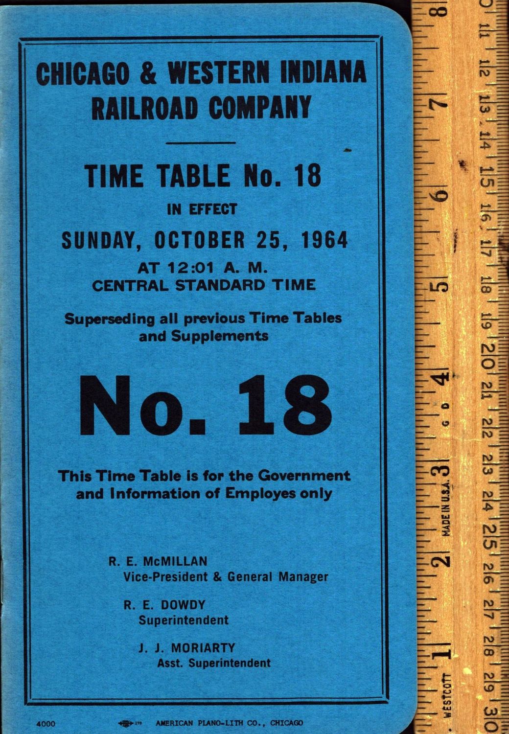 Chicago & Western Indiana Railroad 1964