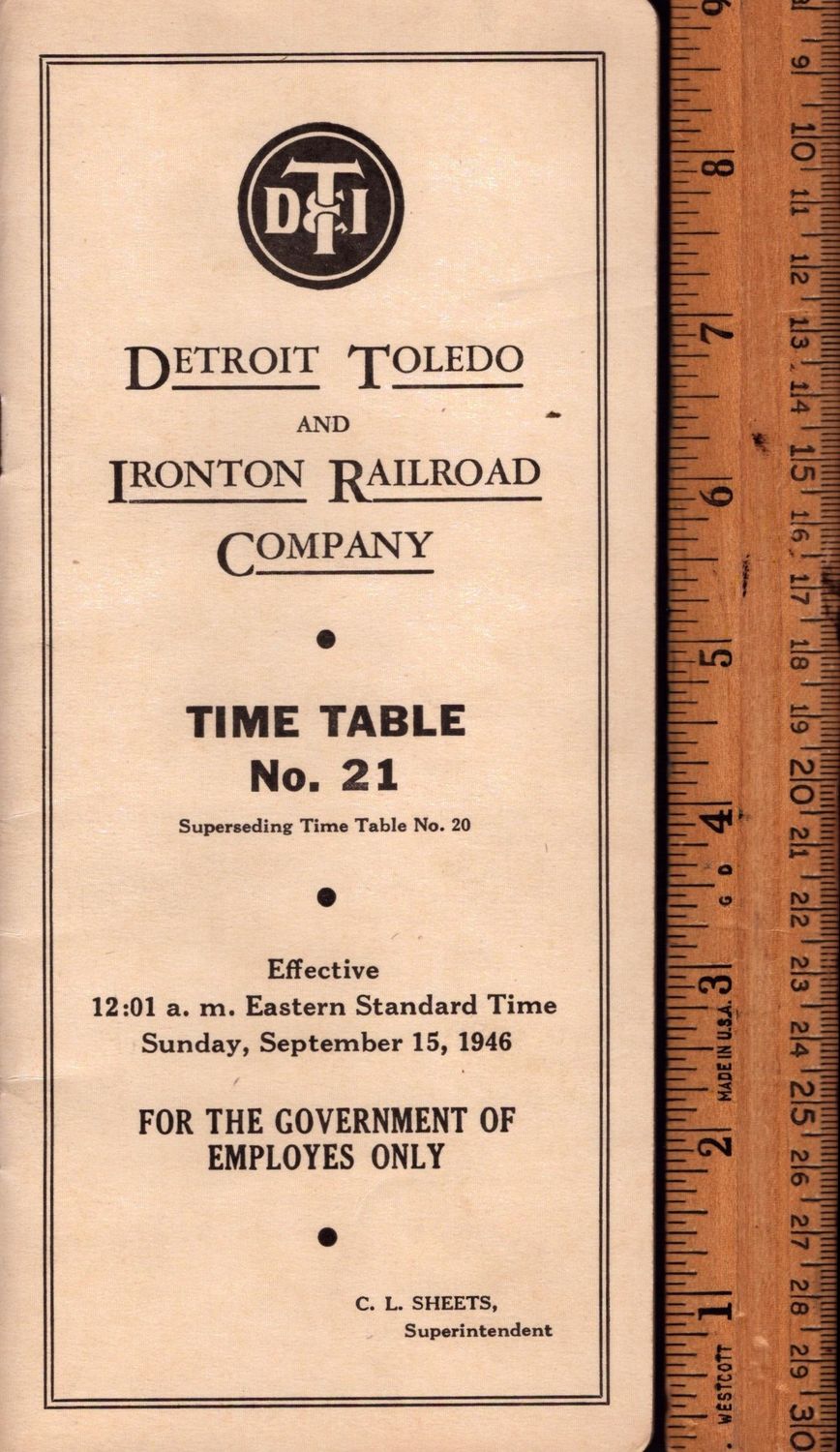 Detroit Toledo and Ironton Railroad 1946