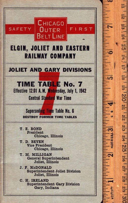 Elgin, Joliet and Eastern Railway 1942