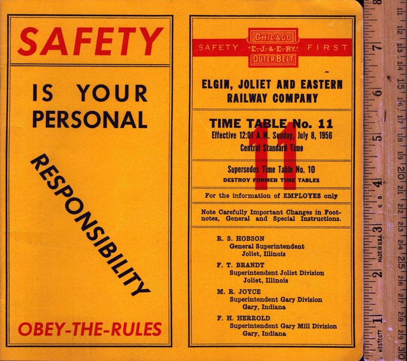 Elgin, Joliet and Eastern Railway 1956