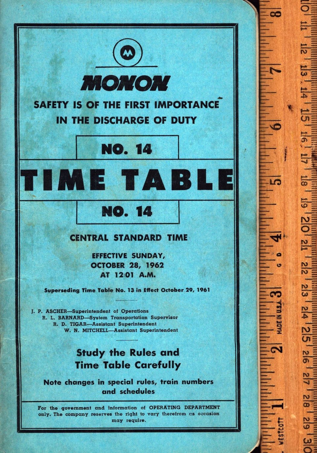 Monon Railroad 1962