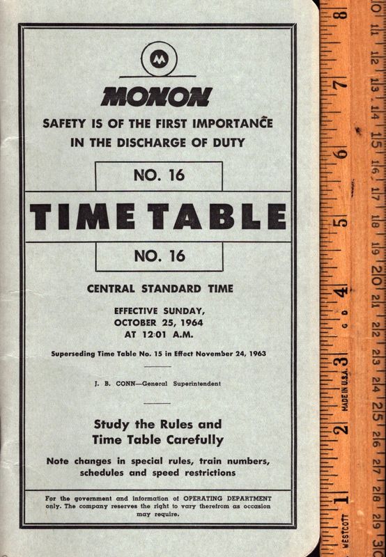 Monon Railroad 1964