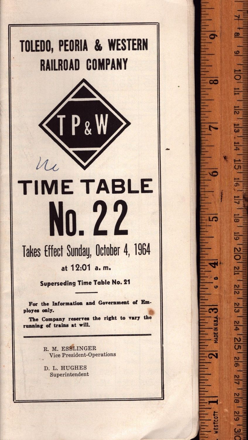 Toledo, Peoria & Western Railroad 1964