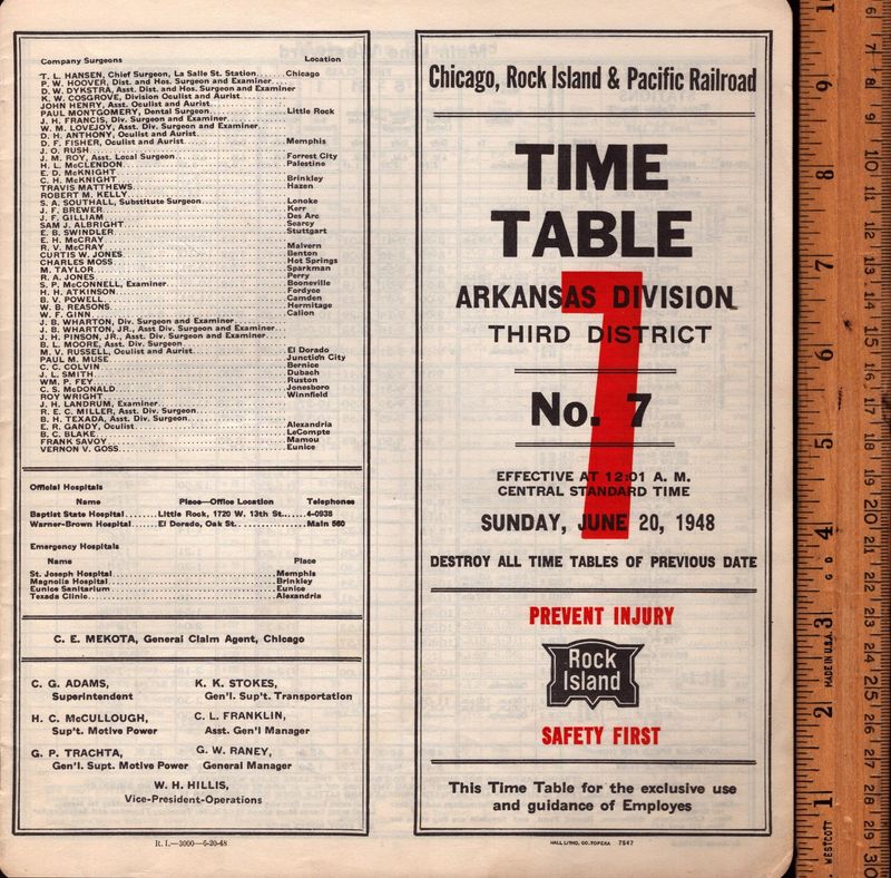 Rock Island Arkansas Division 1948
