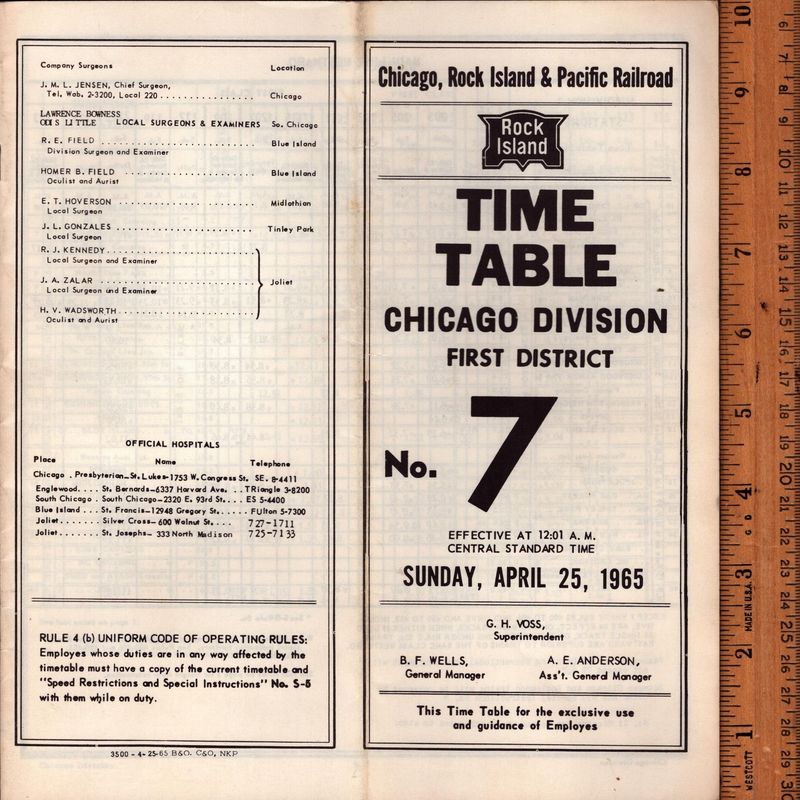 Rock Island Chicago Division 1965