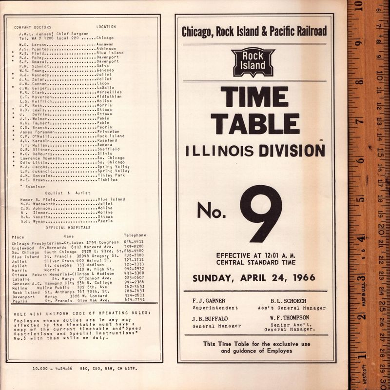 Rock Island Illinois Division 1966