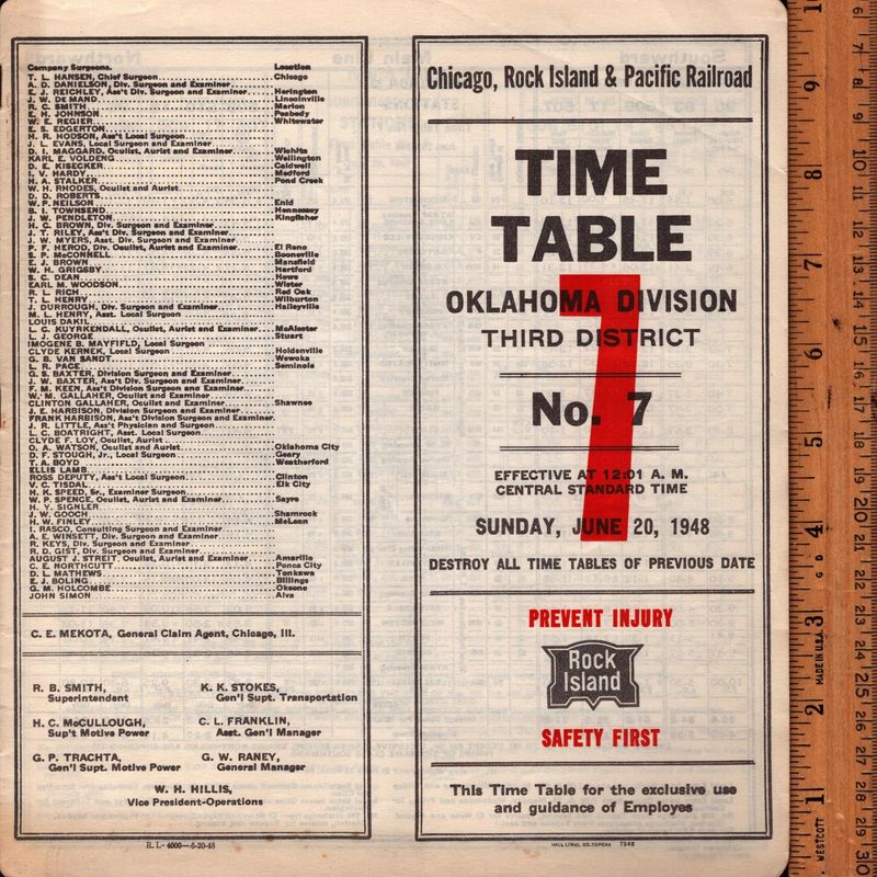 Rock Island Oklahoma Division 1948