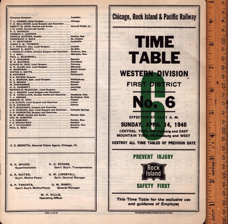 Rock Island Western Division 1946