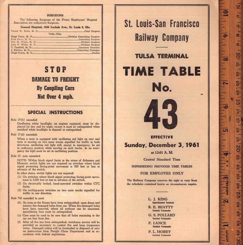 St. Louis-San Francisco Tulsa Terminal 1961
