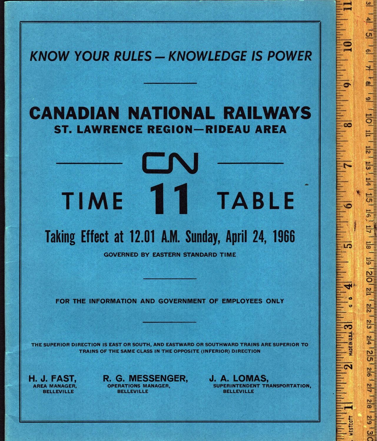 Canadian National Rideau Area 1966