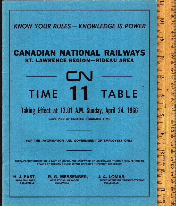 Canadian National Rideau Area 1966
