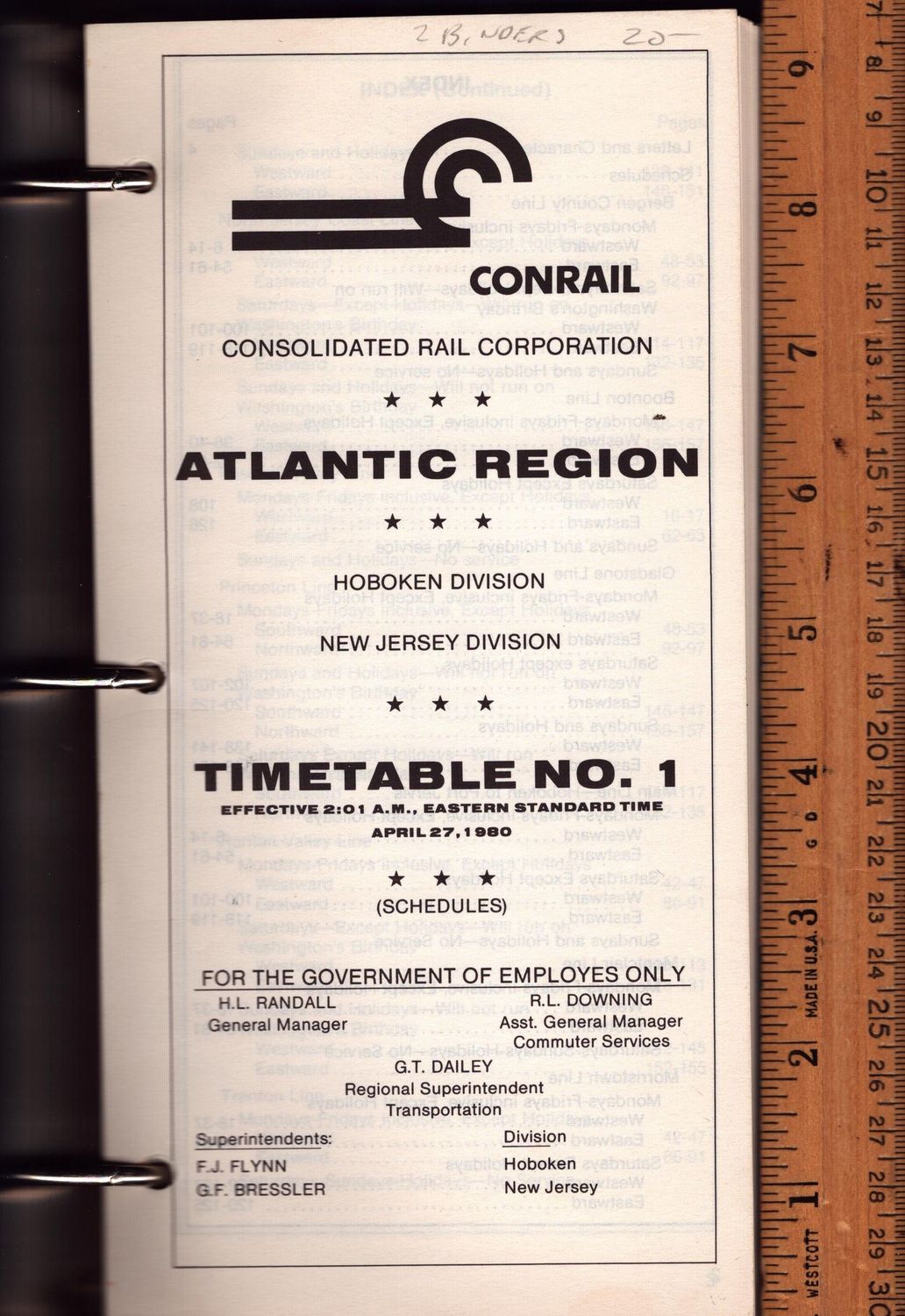 Conrail Atlantic Region 1980