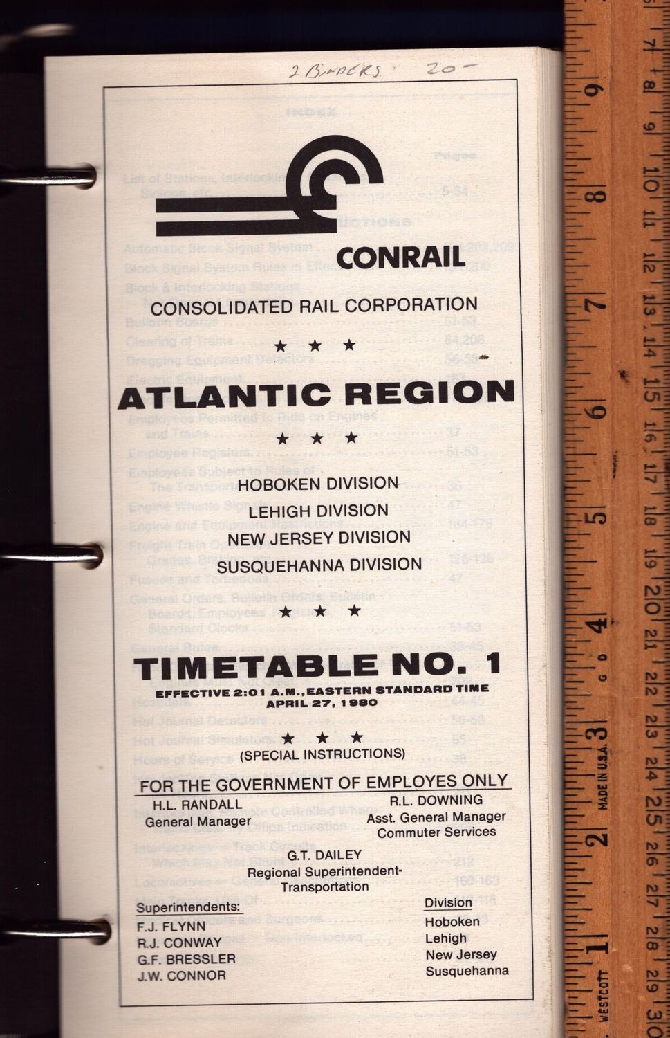 Conrail Atlantic Region 1980
