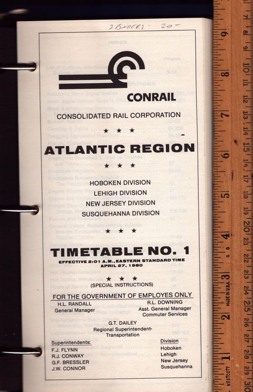 Conrail Atlantic Region 1980