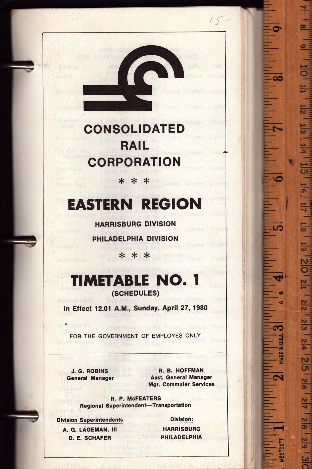 Conrail Eastern Region 1980