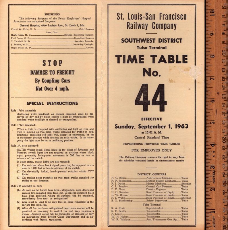 St. Louis-San Francisco Tulsa Terminal 1963