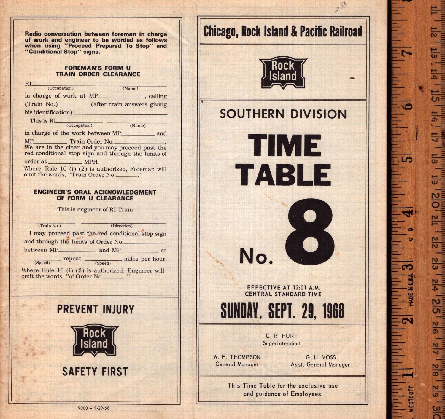 Rock Island Southern Division 1968