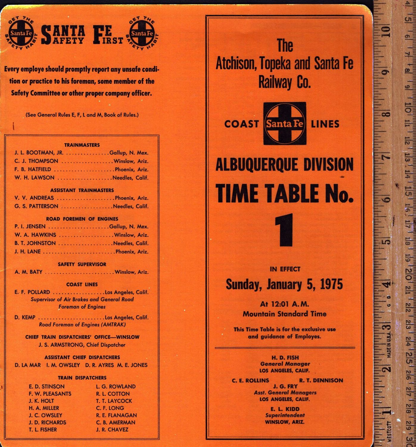 Santa Fe Albuquerque Division 1975