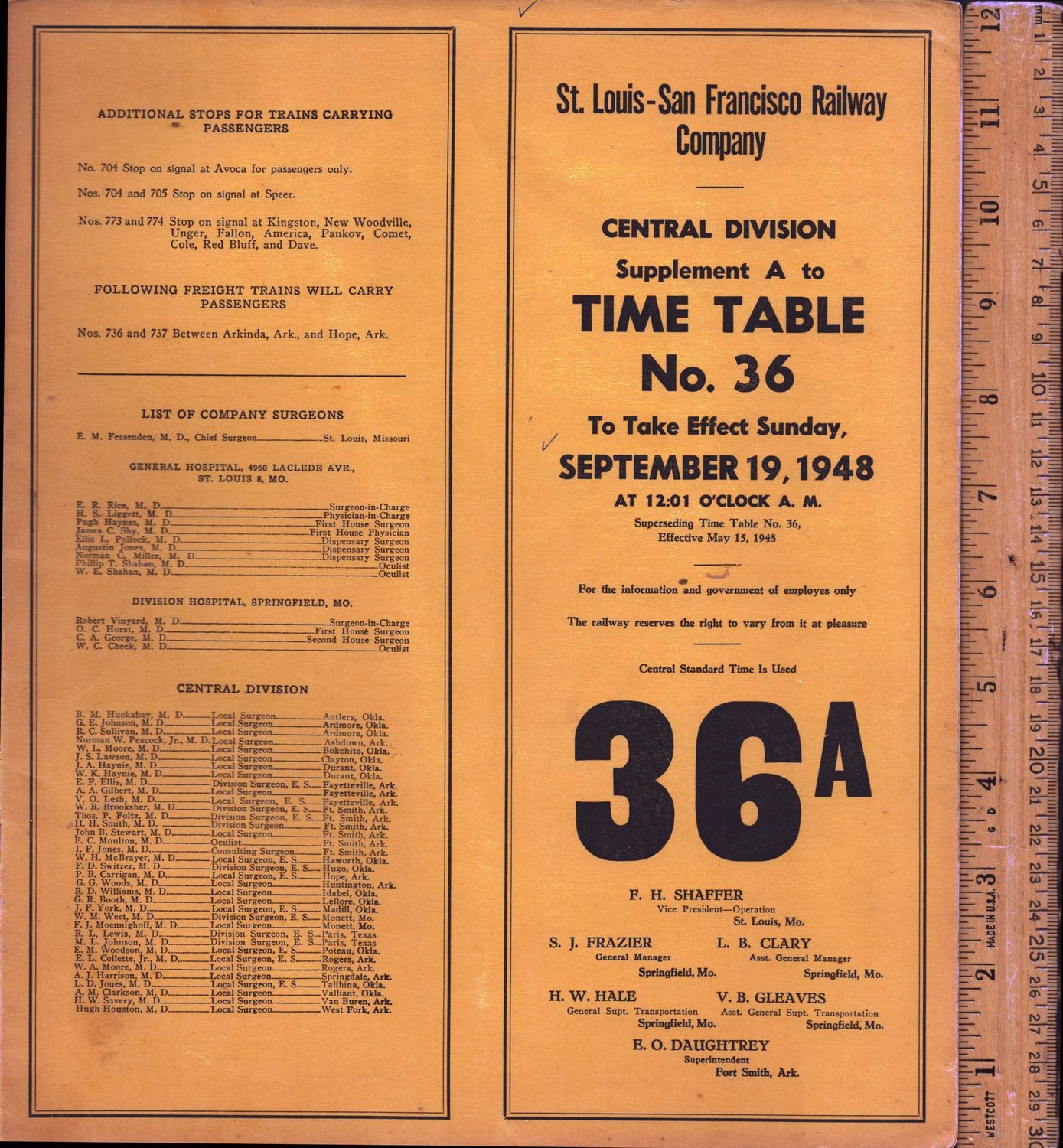 St. Louis-San Francisco Central Division 1948
