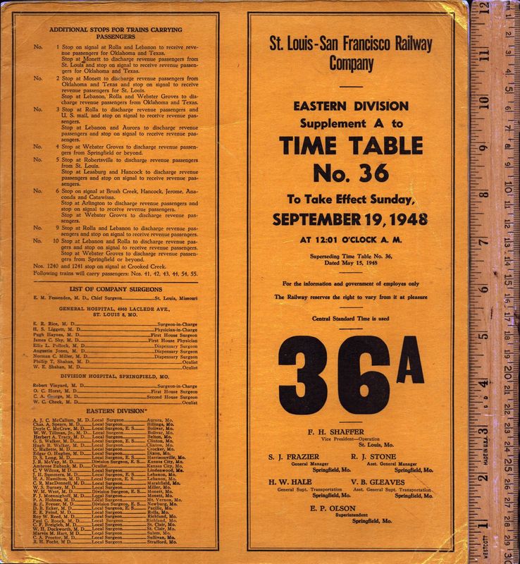 St. Louis-San Francisco Eastern Division 1948