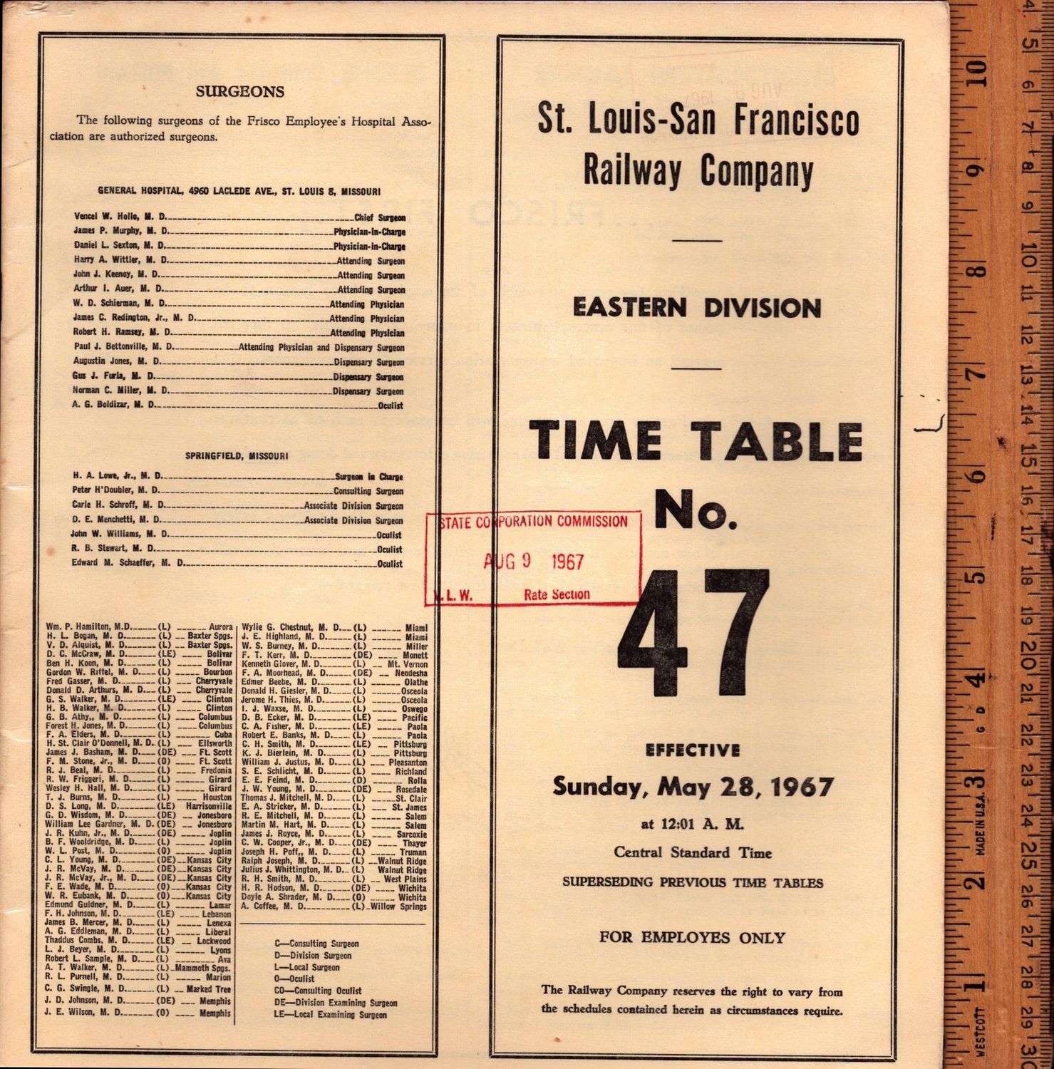 St. Louis-San Francisco Eastern Division 1967