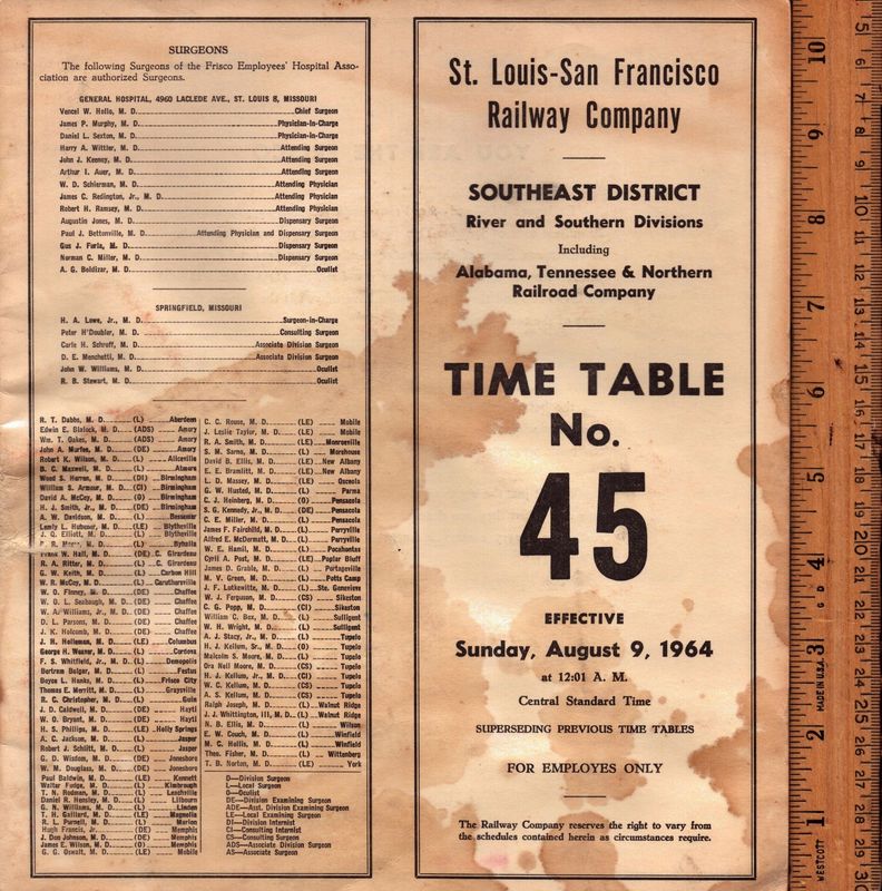 St. Louis-San Francisco Southeast District 1964