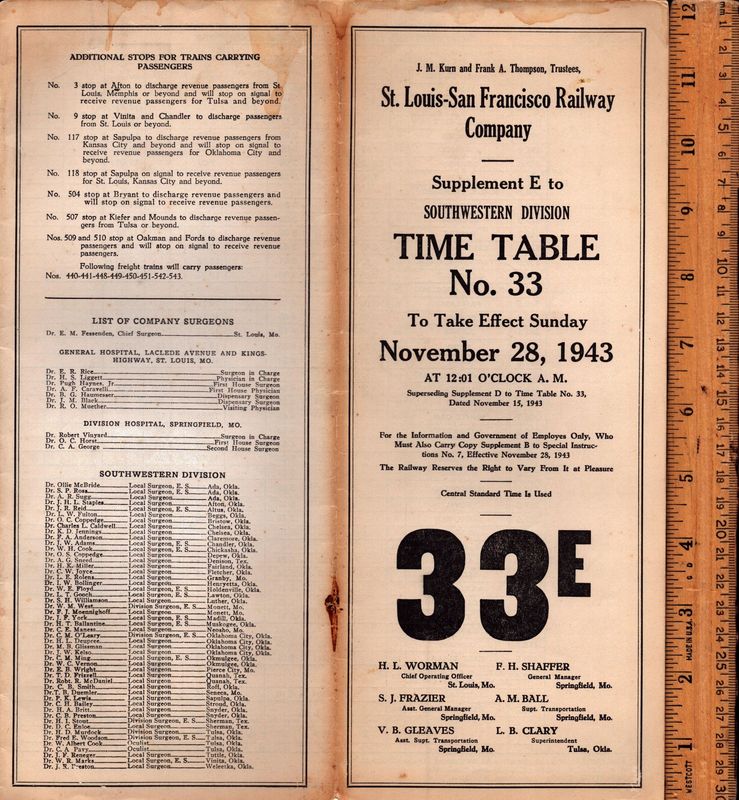 St. Louis-San Francisco Southwestern Division 1943