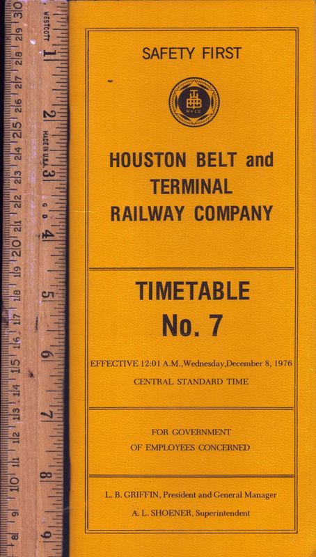 Houston Belt and Terminal Railway 1976