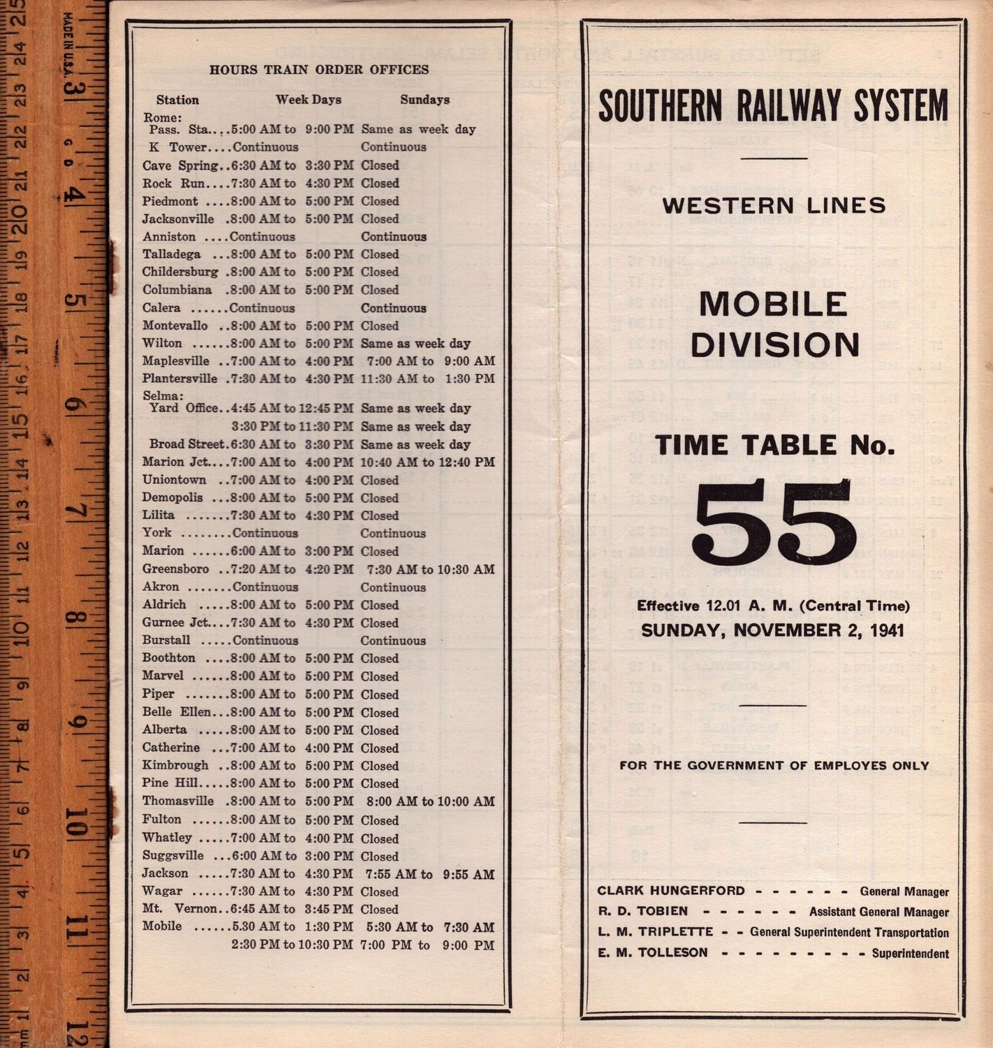 Southern Mobile Division 1941