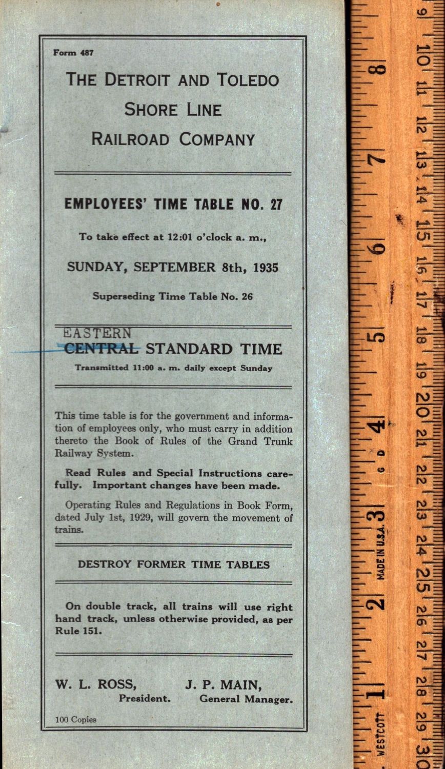 Detroit and Toledo Shore Line Railroad 1935