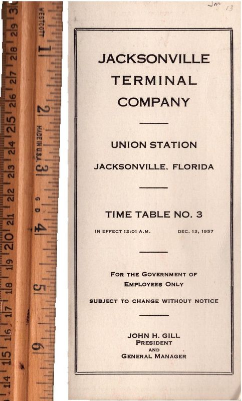 Jacksonville Terminal Company 1957