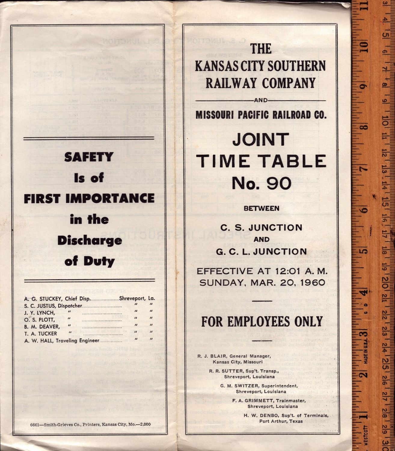 Kansas City Southern and Missouri Pacific Joint 1960